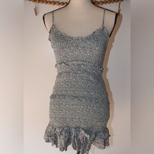 LILYFUL Mini Floral and Ruffle Dress